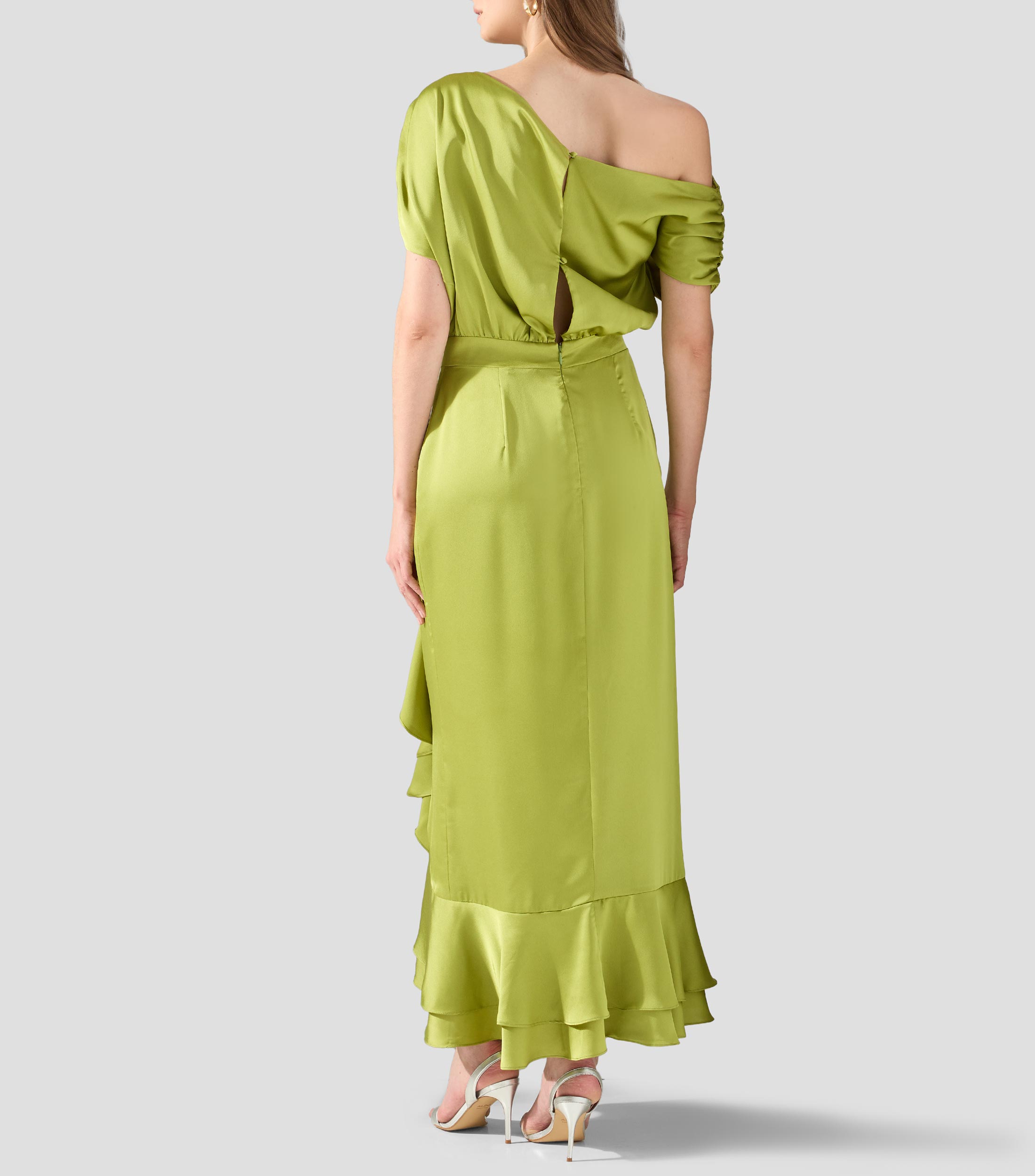 Vestido de fiesta largo liso Mujer